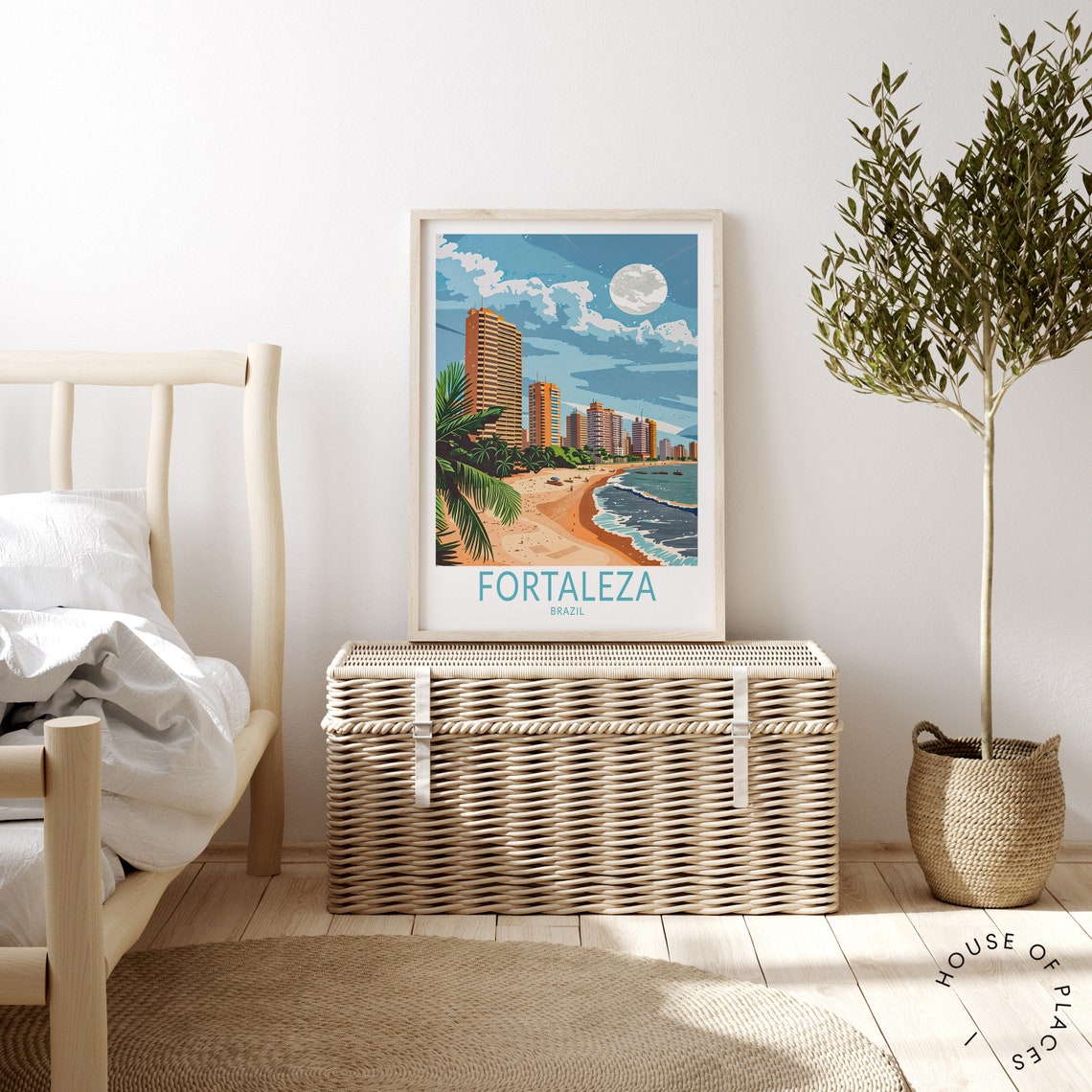 Fortaleza Brazil Travel Poster Brazil Travel Wall Art Fortaleza Beach Poster Brazil Coastal Wall Decor Personalised Gifts - Image 3