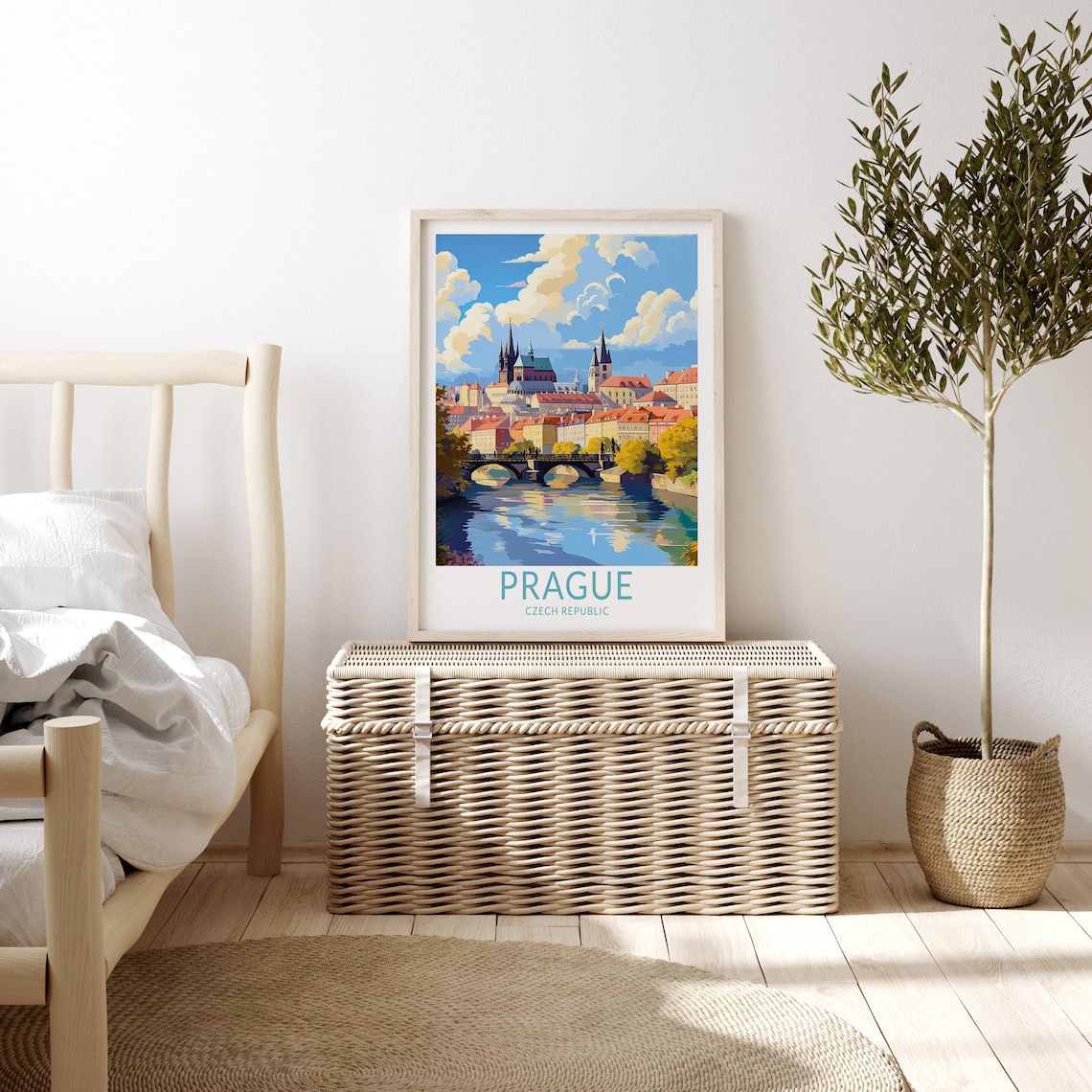 Prague Travel Poster Print, European Wall Decor - Image 3