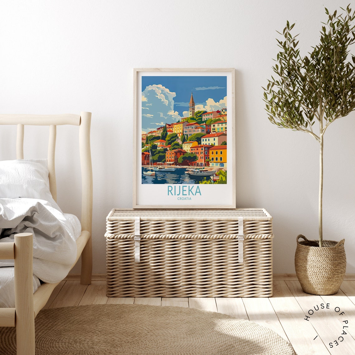 Rijeka Croatia Travel Poster Croatia City Print Rijeka Croatia Wall Art Travel Home Decor Personalised Present Birthday Gifts - Image 4