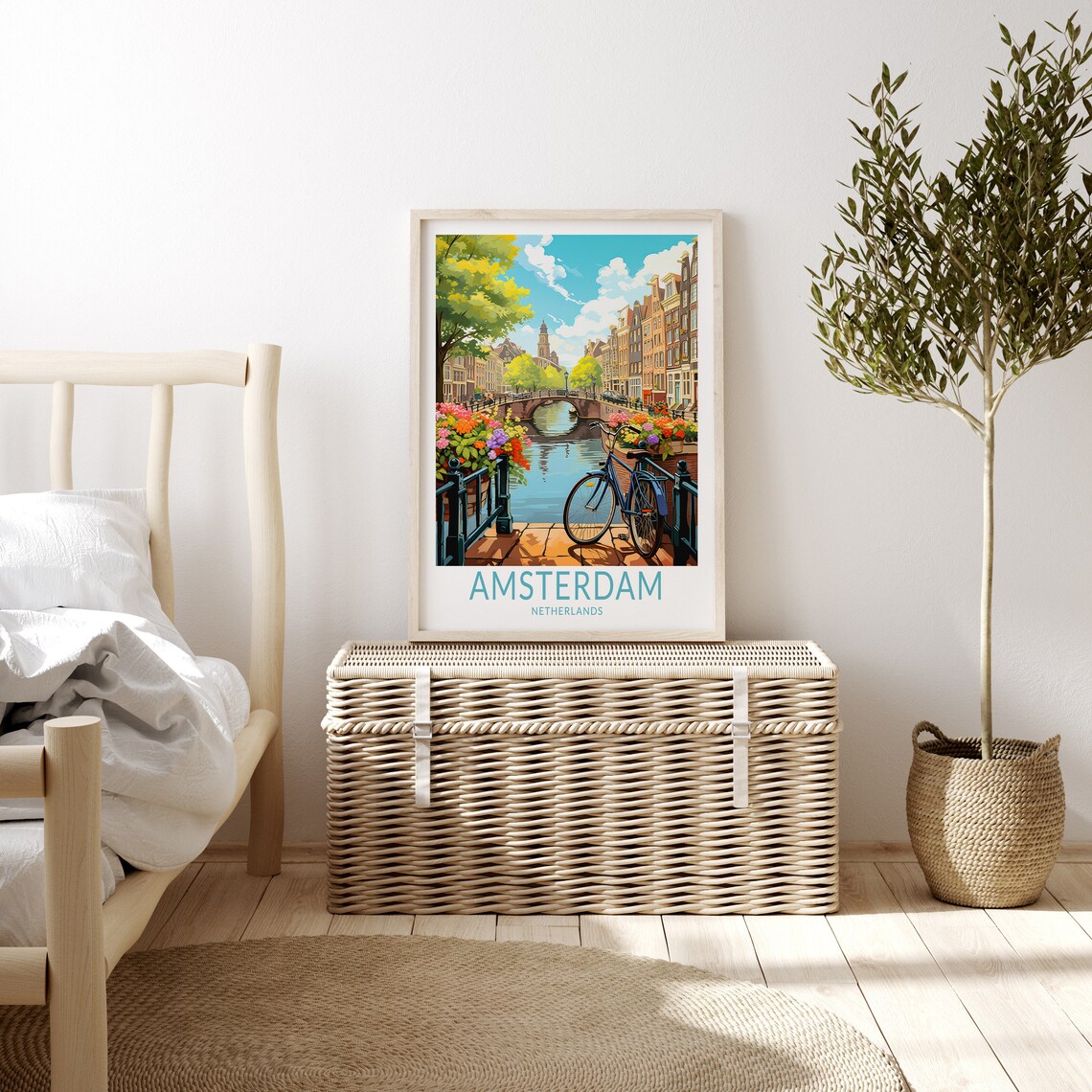 Amsterdam Travel Poster Print, Holland Custom Poster - Image 3