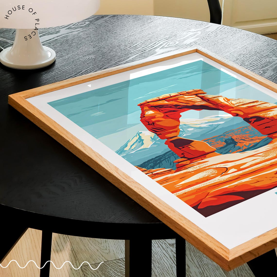 Moab Utah Delicate Arch Red Desert Sunset Vintage Art Poster - Image 3
