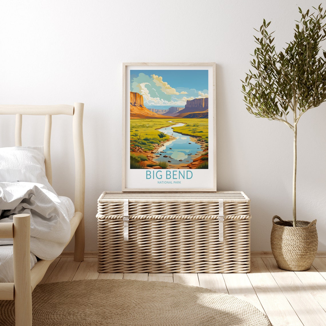 Big Bend National Park Texas Desert River Canyon Travel Poster - Image 3