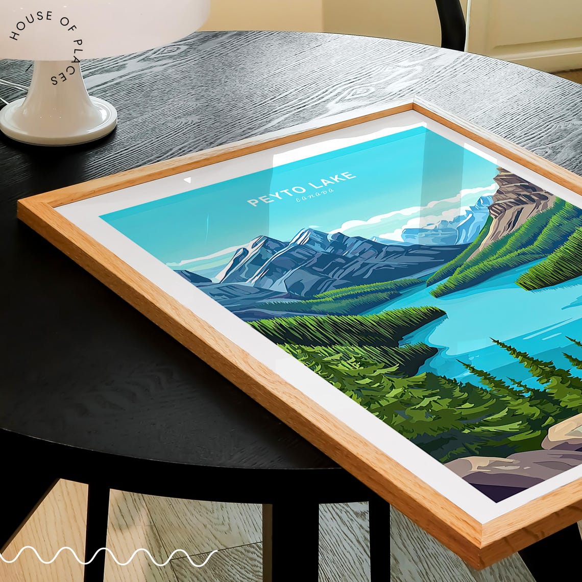 Peyto Lake Canadian Poster Alberta Canada Travel Print Peyto Lake Travel Wall Art Special Occasion Gifts Home Decor - Image 3