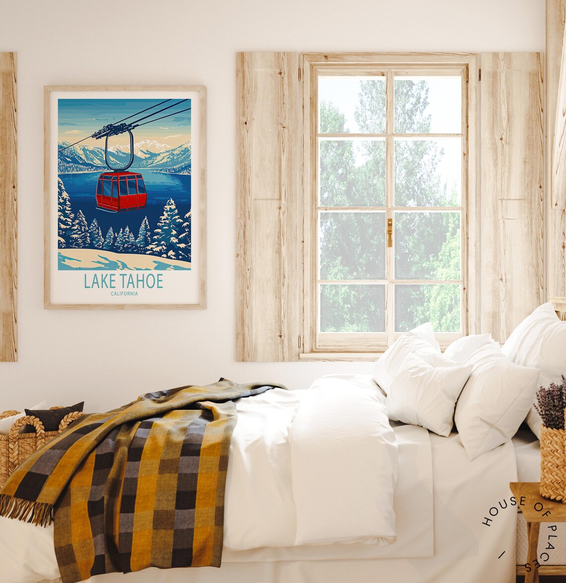 Lake Tahoe Winter Travel Poster, California Art Print - Image 2