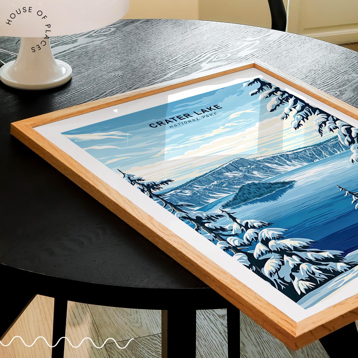 Crater Lake National Park Poster National Park Travel Wall Art Crater Lake Travel Print House Warming Gifts Travel Gifts - Image 3