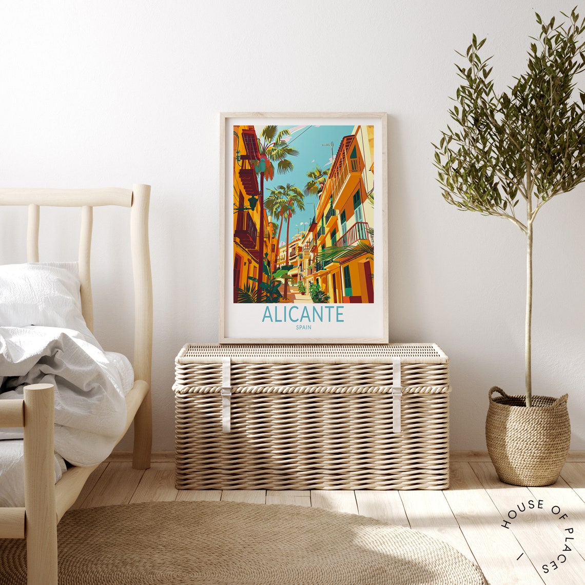 Alicante Travel Poster Spain Alicante Print Spain City Wall Art Travel Home Decor Personalised Present Honeymoon Gifts - Image 4