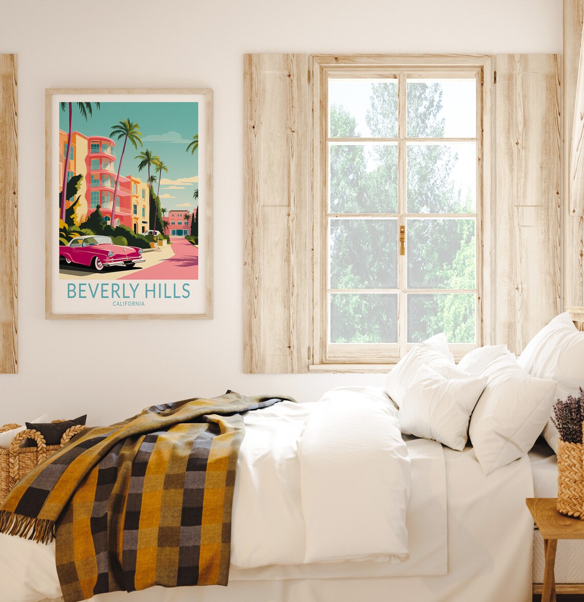 Beverly Hills California Travel Poster, Los Angeles - Image 2
