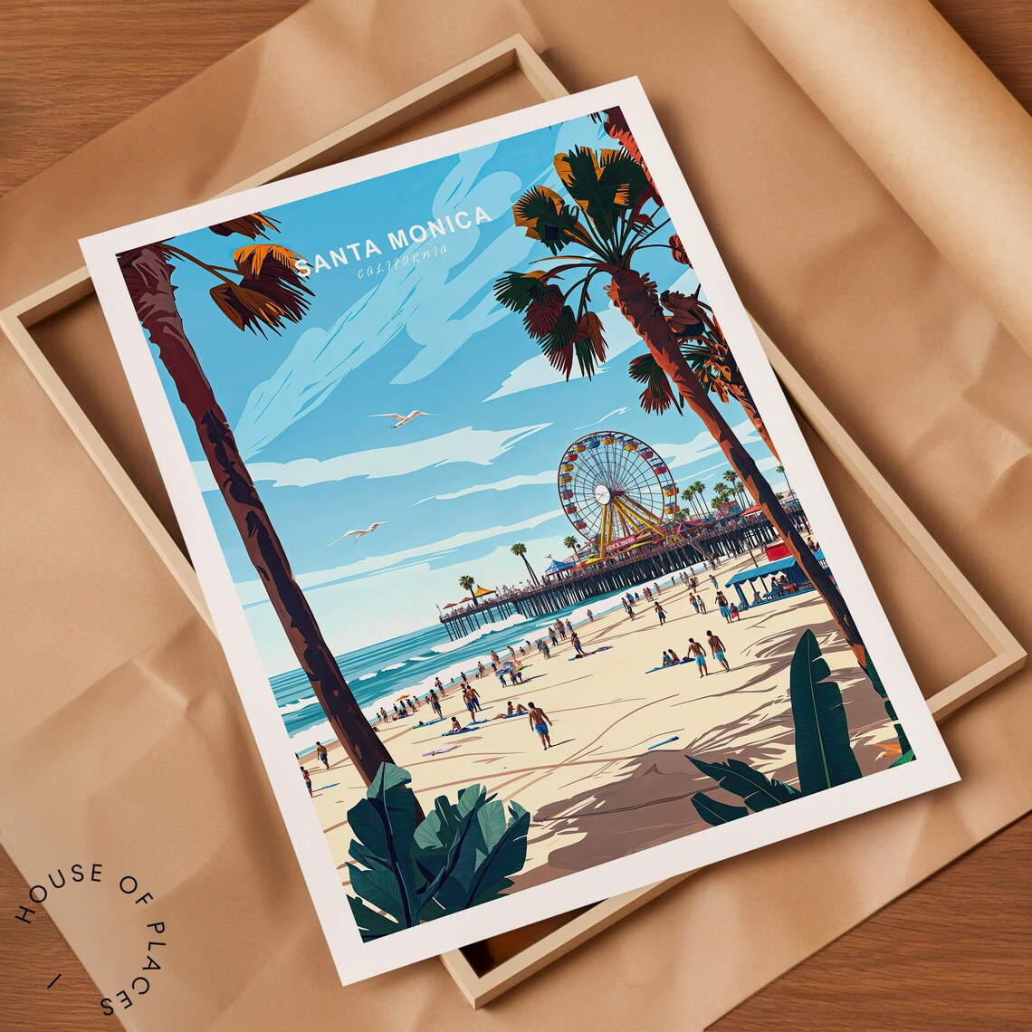 Santa Monica Travel Poster, California City Art Print - Image 2