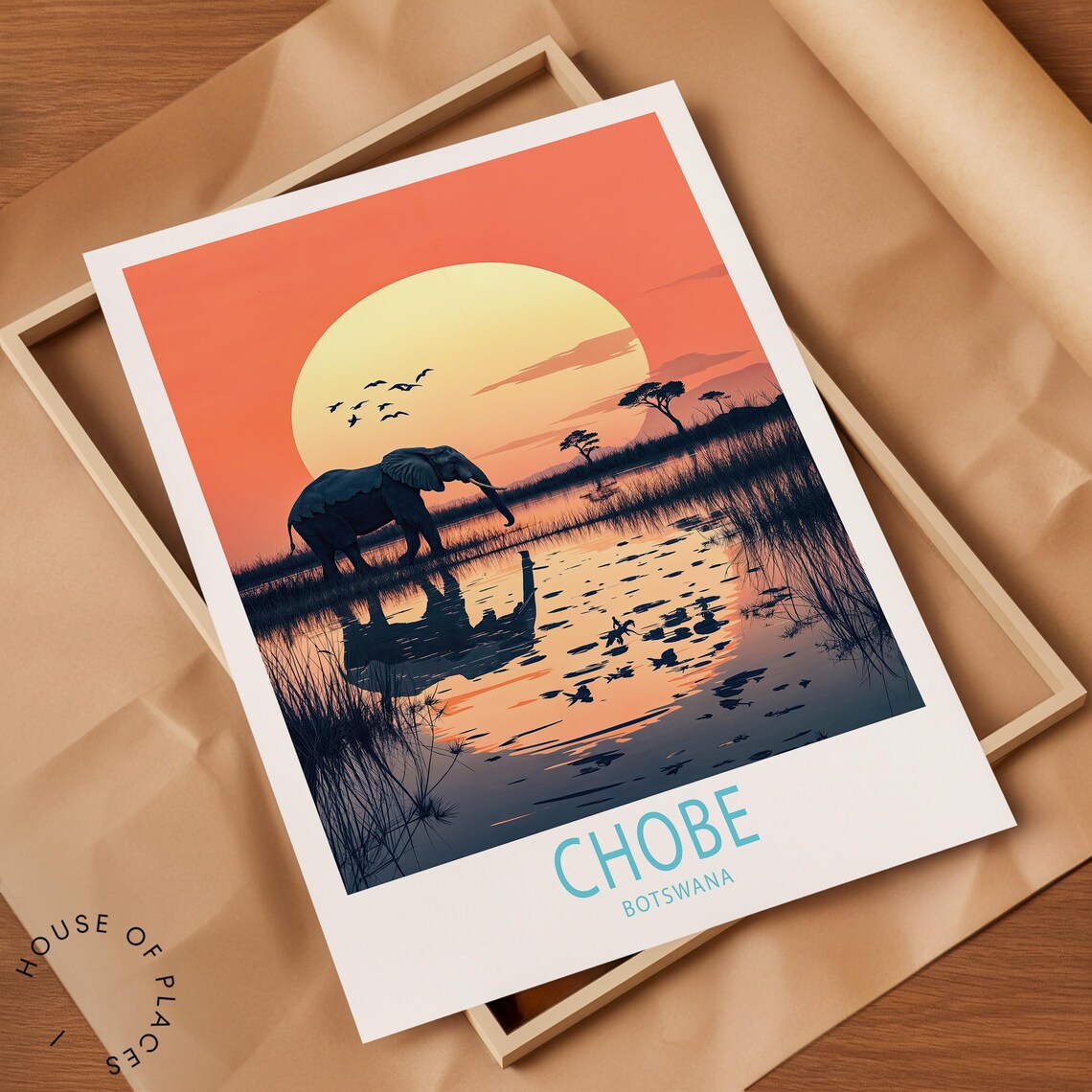 Chobe Botswana National Park Travel Poster - Image 2