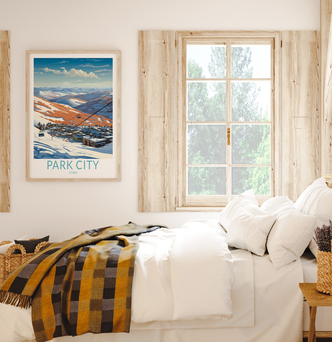 Park City Utah Winter Travel Poster, Ski Travel Art - Image 2