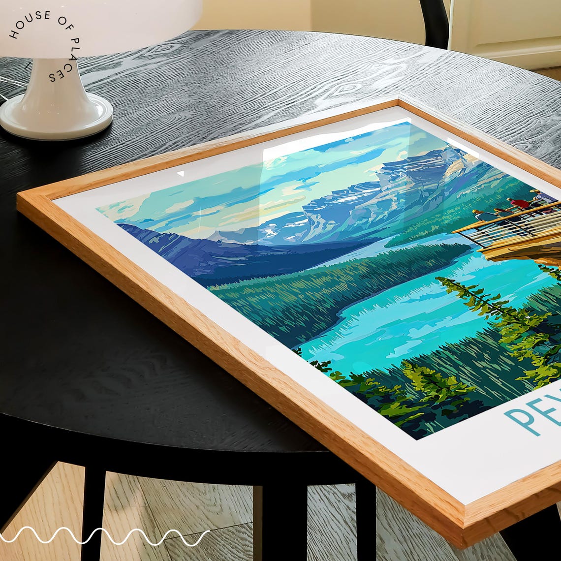 Peyto Lake Alberta Canada Wolf Head Overlook Turquoise View Poster - Image 3