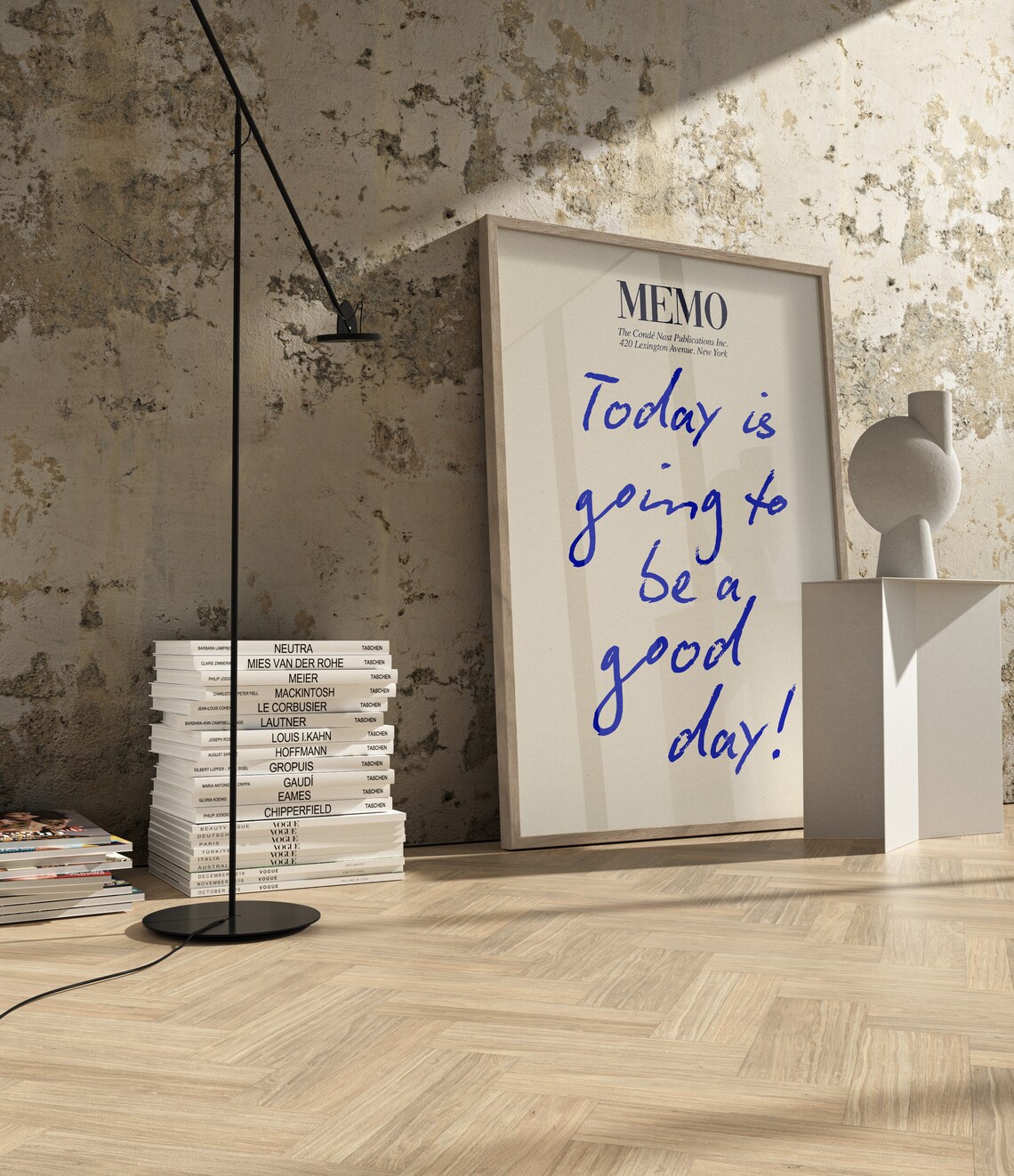 Good Day Memo Print, Retro Preppy Poster