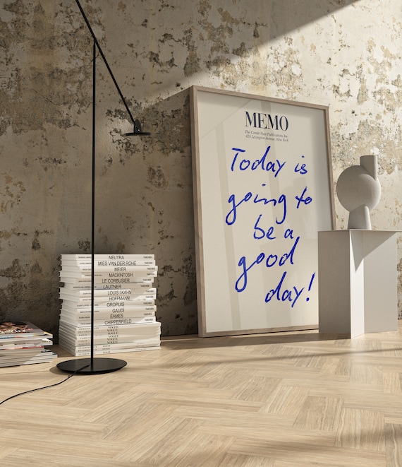 Good Day Memo Print, Retro Preppy Poster