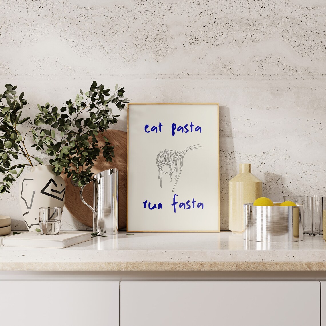 Spaghetti Retro Quote Poster, Kitchen Wall Decor - Image 4