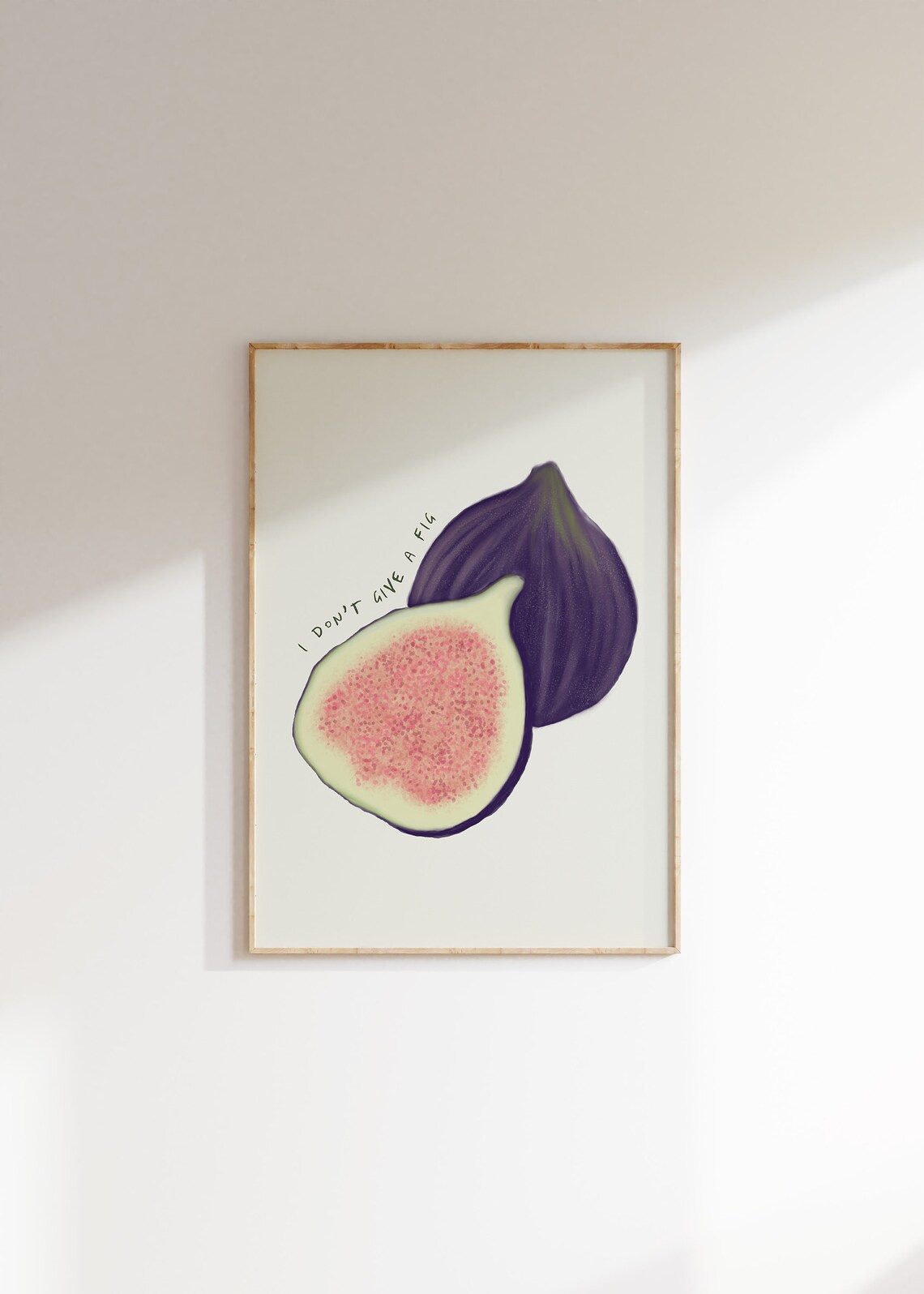 I Don't Give A Fig Funny Kitchen Wall Art Poster - Image 4