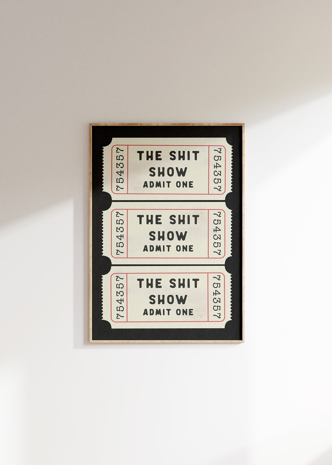 The Shit Show Ticket Retro Bathroom Poster Print - Image 4