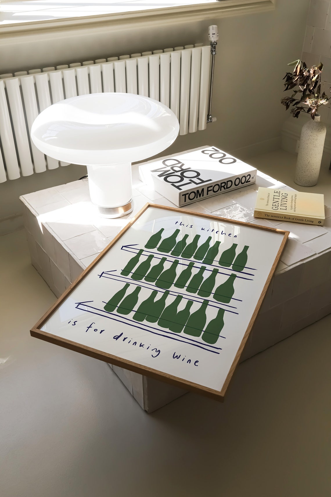 This Kitchen Is For Drinking Wine Green Wine Bottles Kitchen Poster - Image 3