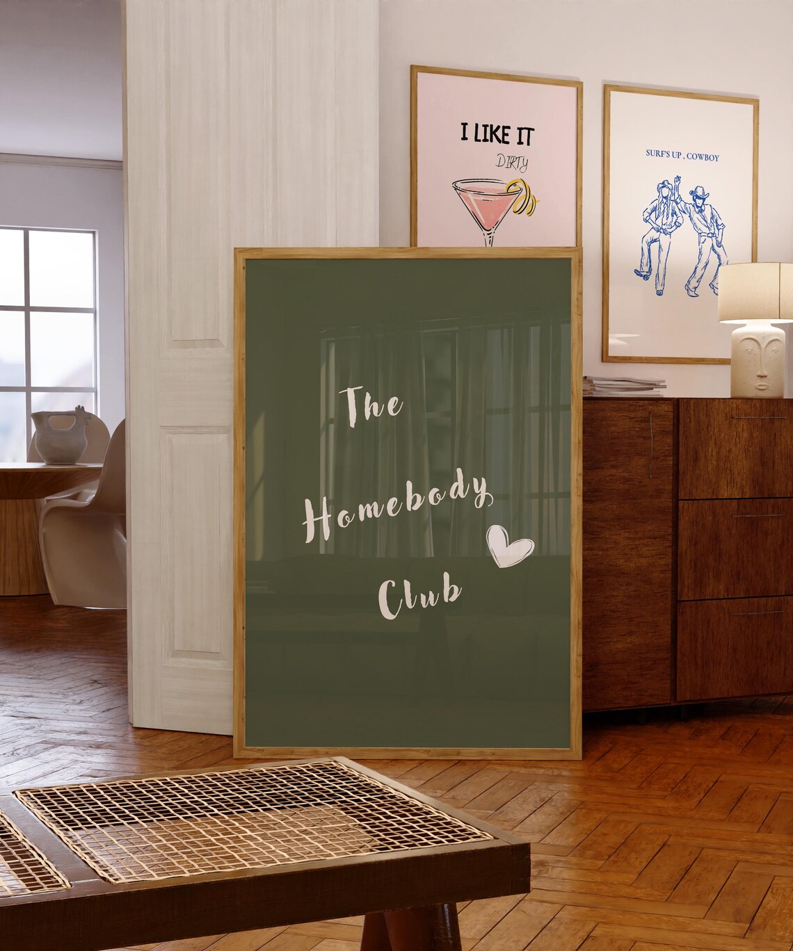 The Homebody Club Print Trendy Wall Art Living Room Decor Housewarming Gifts Aesthetic Decor Cute Quote Art Print - Image 2