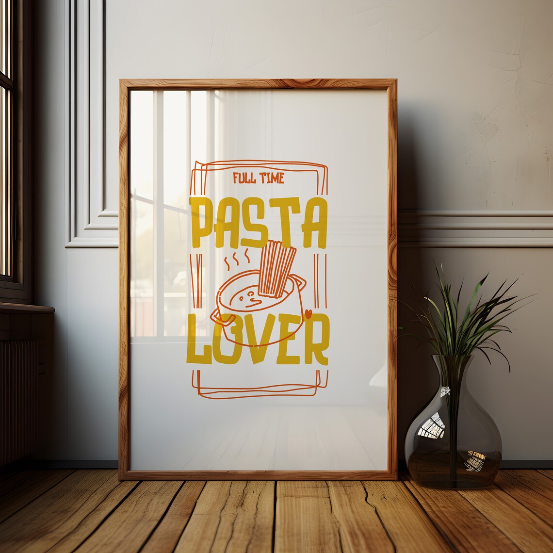 Pasta Lover Wall Art Pasta Lover Poster Kitchen Wall Art Kitchen Poster Cute Kitchen Art Wall Art