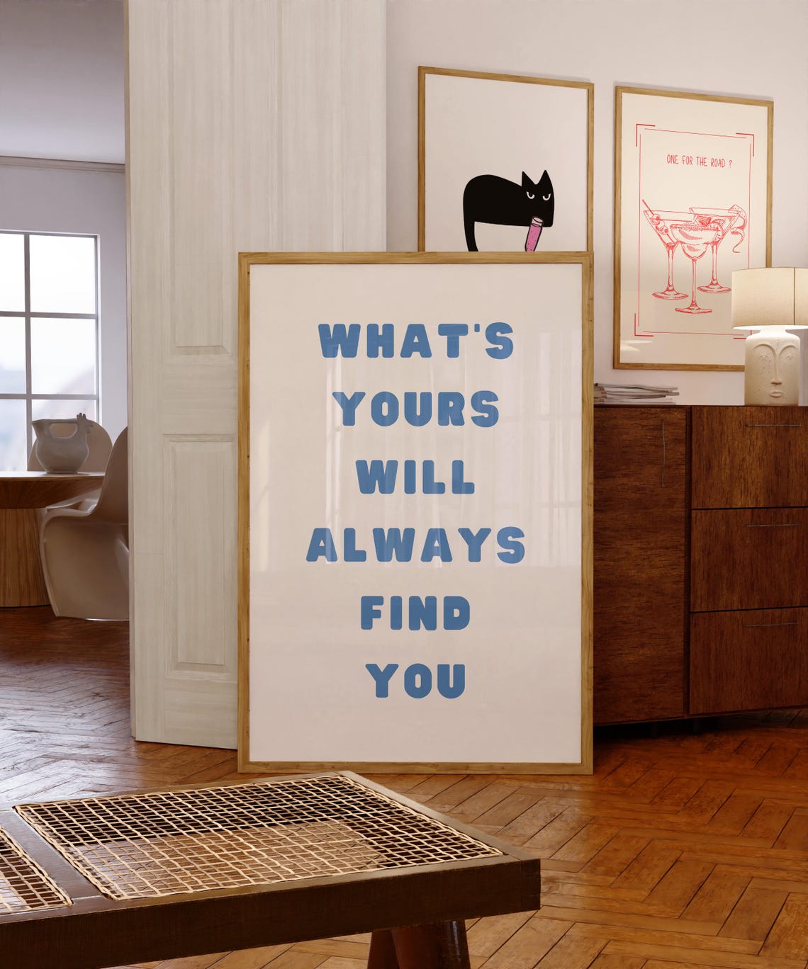 Whats Yours Will Always Find You Positive Affirmation Art Positive Print Trendy Wall Art Home Decor Print