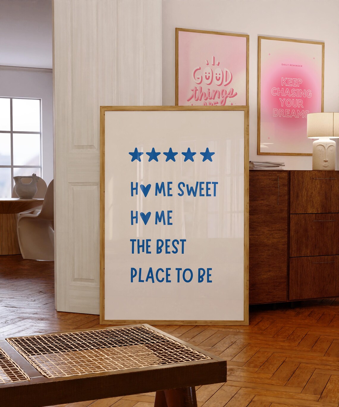 Home Sweet Home Retro Inspirational Quote Art Print