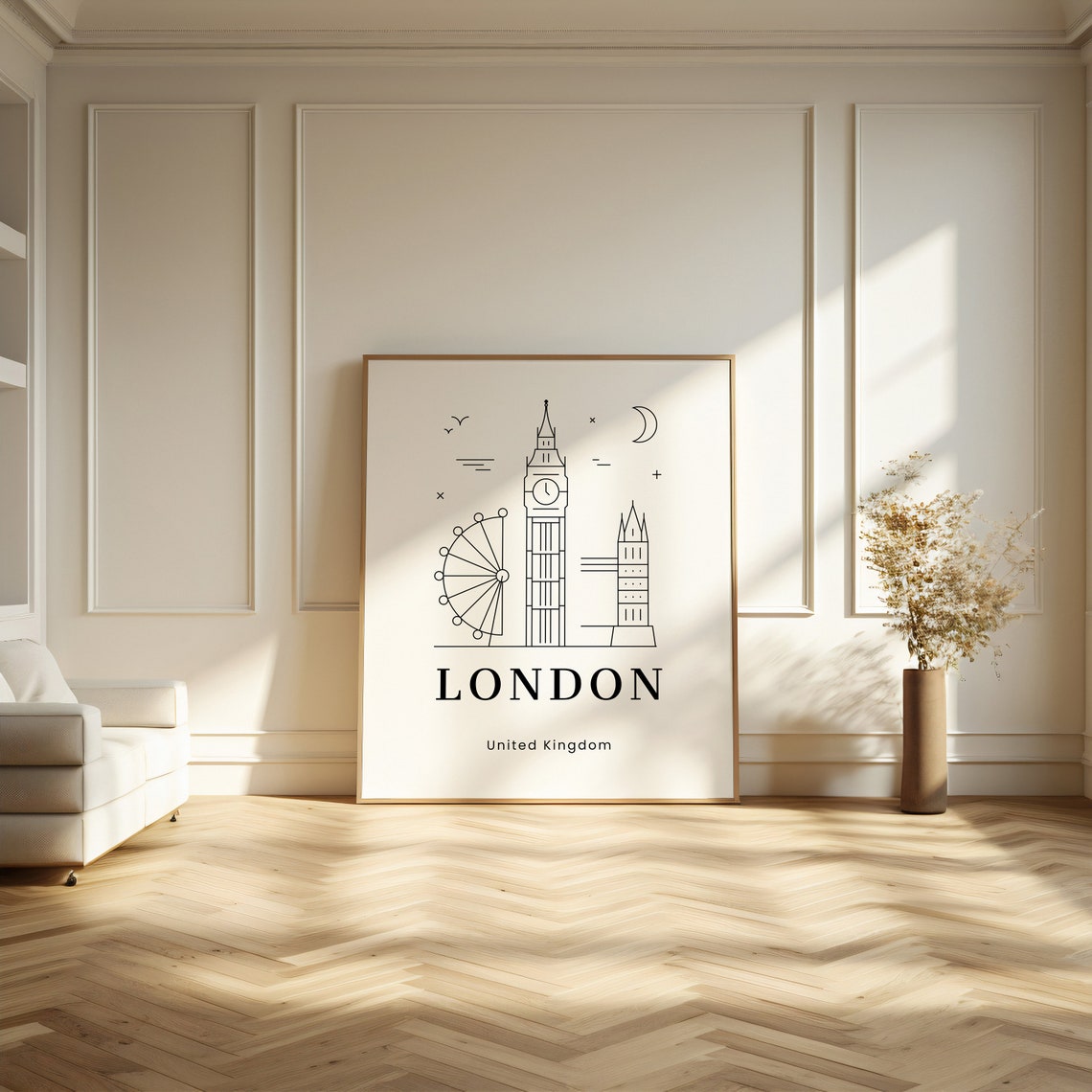 London Art Print London Wall Art Travel Gift Travel Poster United Kingdom Print London Travel Poster United Kingdom - Image 2