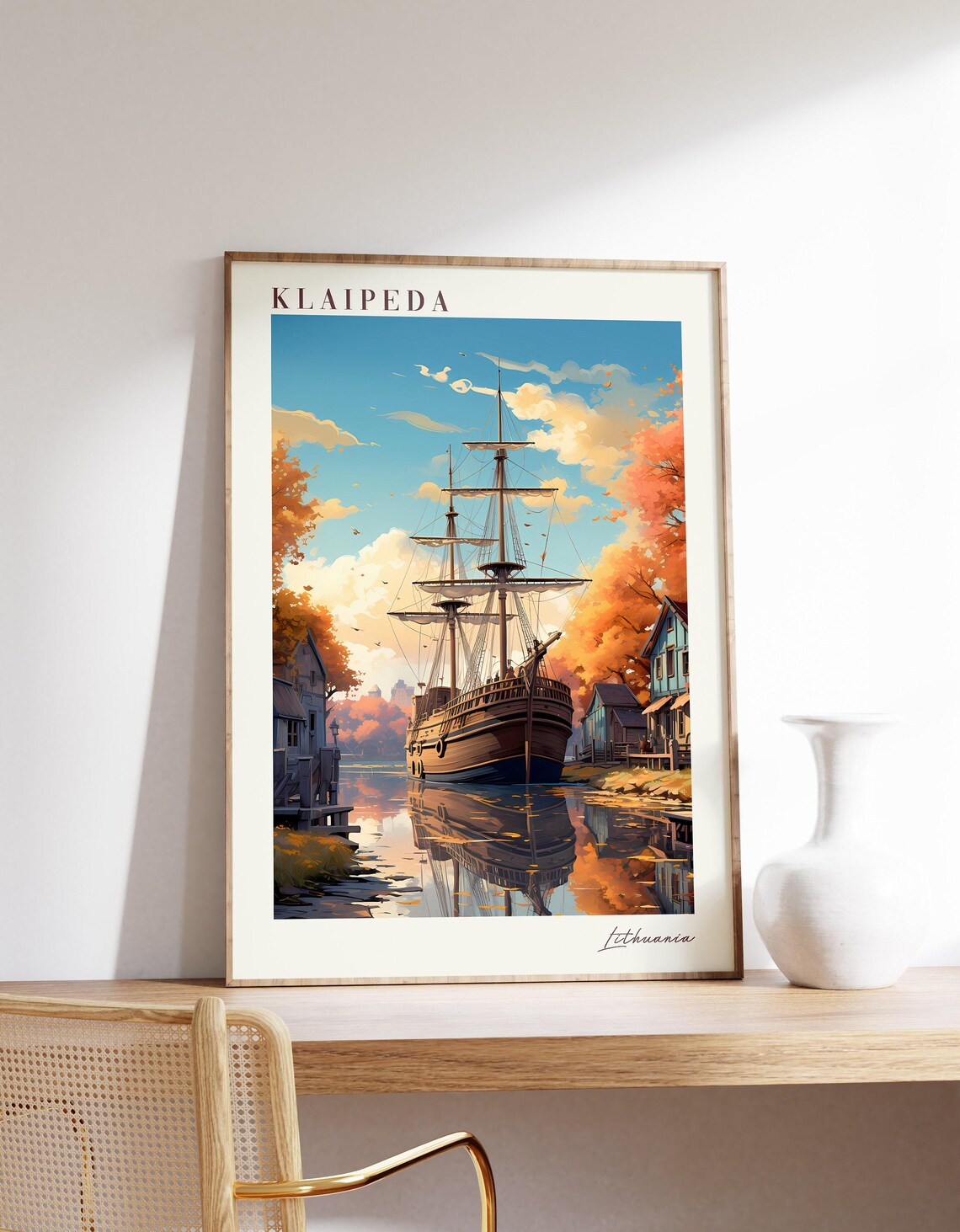 Klaipeda Travel Poster, Lithuania Decor Print