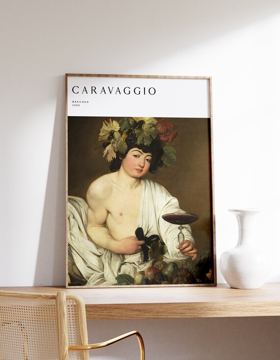 Caravaggio Bacchus 1593 Museum Exhibition Style Baroque Art Poster