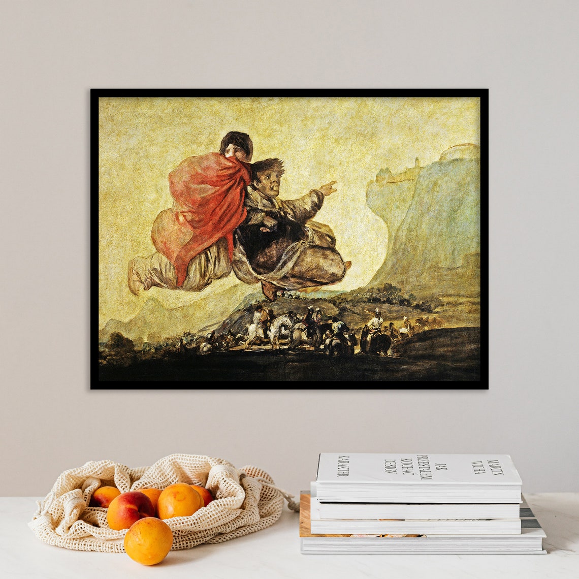 Goya Fantastic Vision Asmodea 1823 Classic Dark Painting Poster
