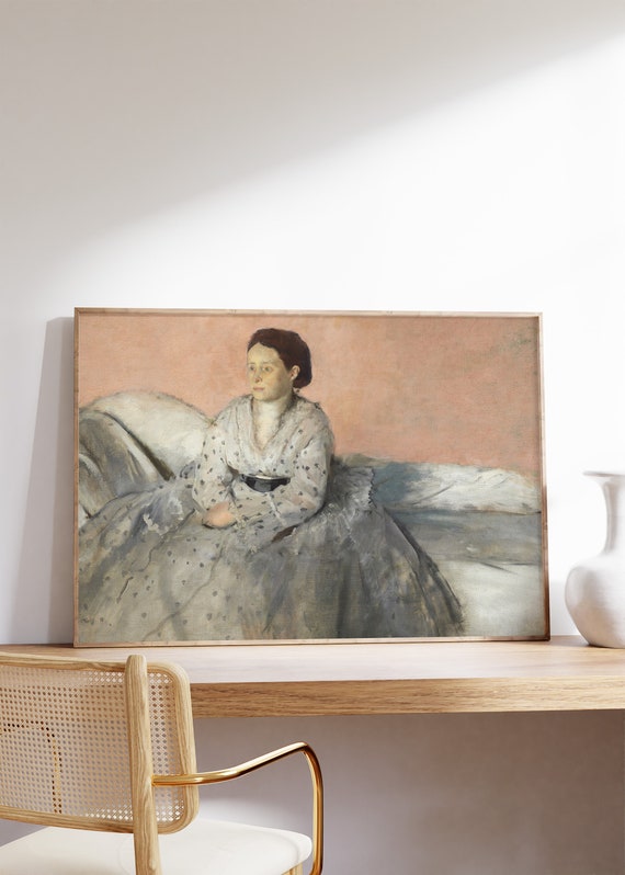 Edgar Degas Madame Ren De Gas 1872 Vintage Art Print