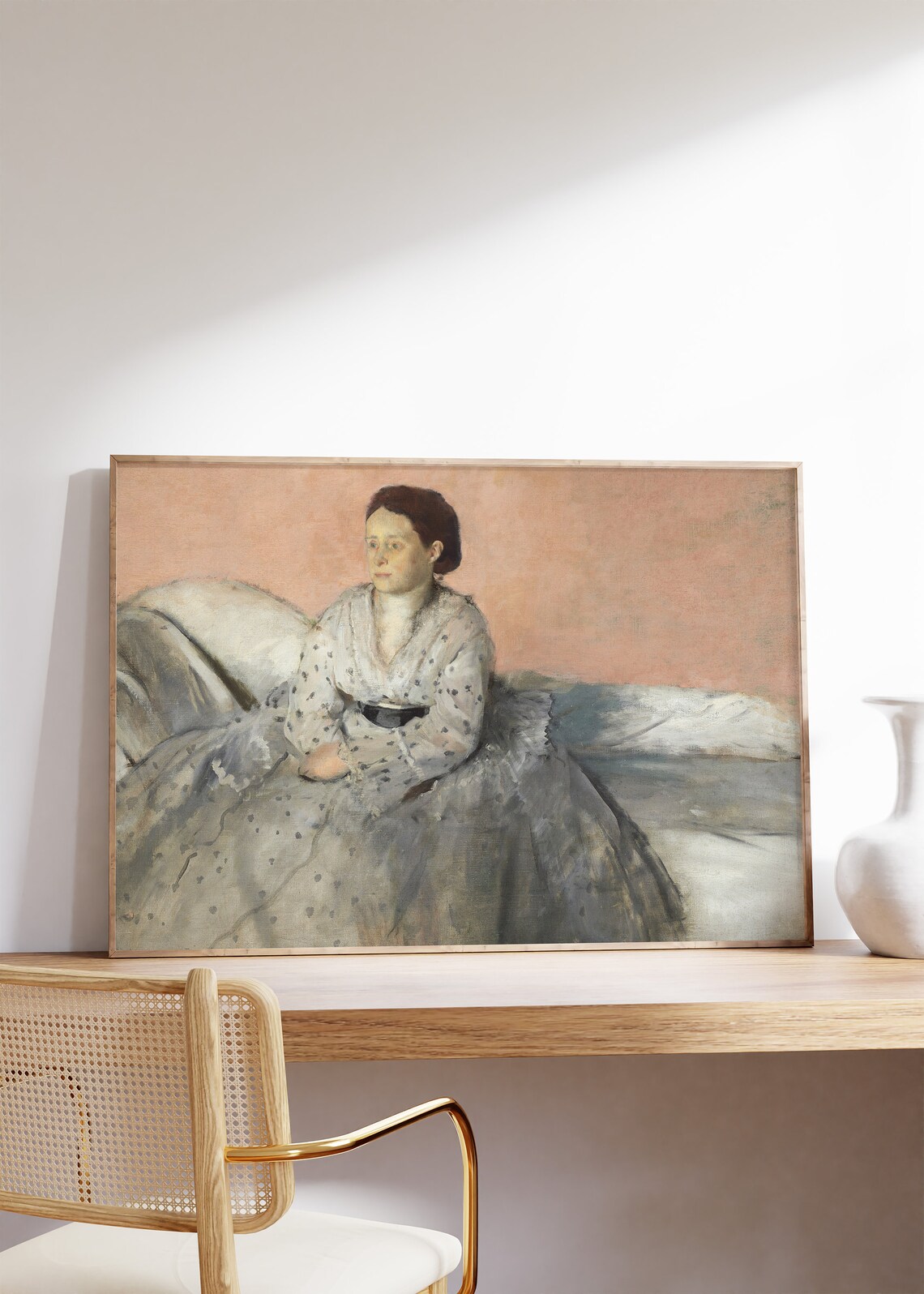 Edgar Degas Madame Ren De Gas 1872 Vintage Art Print
