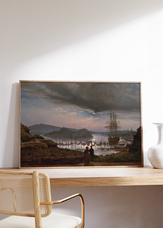 Johan Christian Dahl View From Vaekero Romantic Coast 1827 Poster