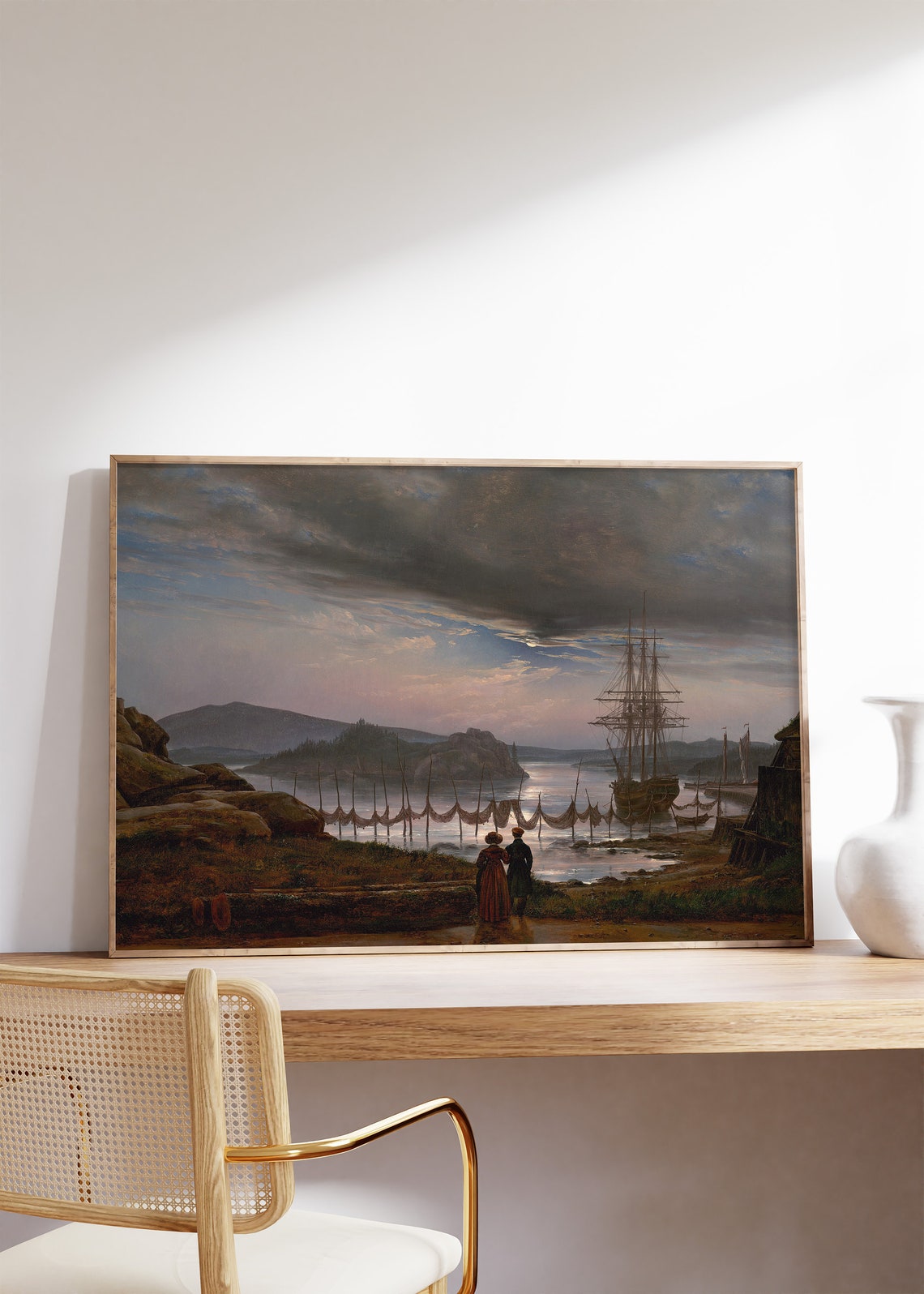 Johan Christian Dahl View From Vaekero Romantic Coast 1827 Poster