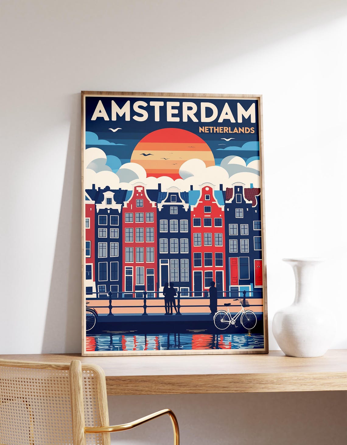 Amsterdam Print, Netherlands Travel Poster