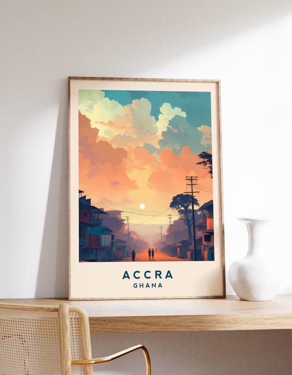 Ghana Wall Art Accra Travel Print Decor Poster