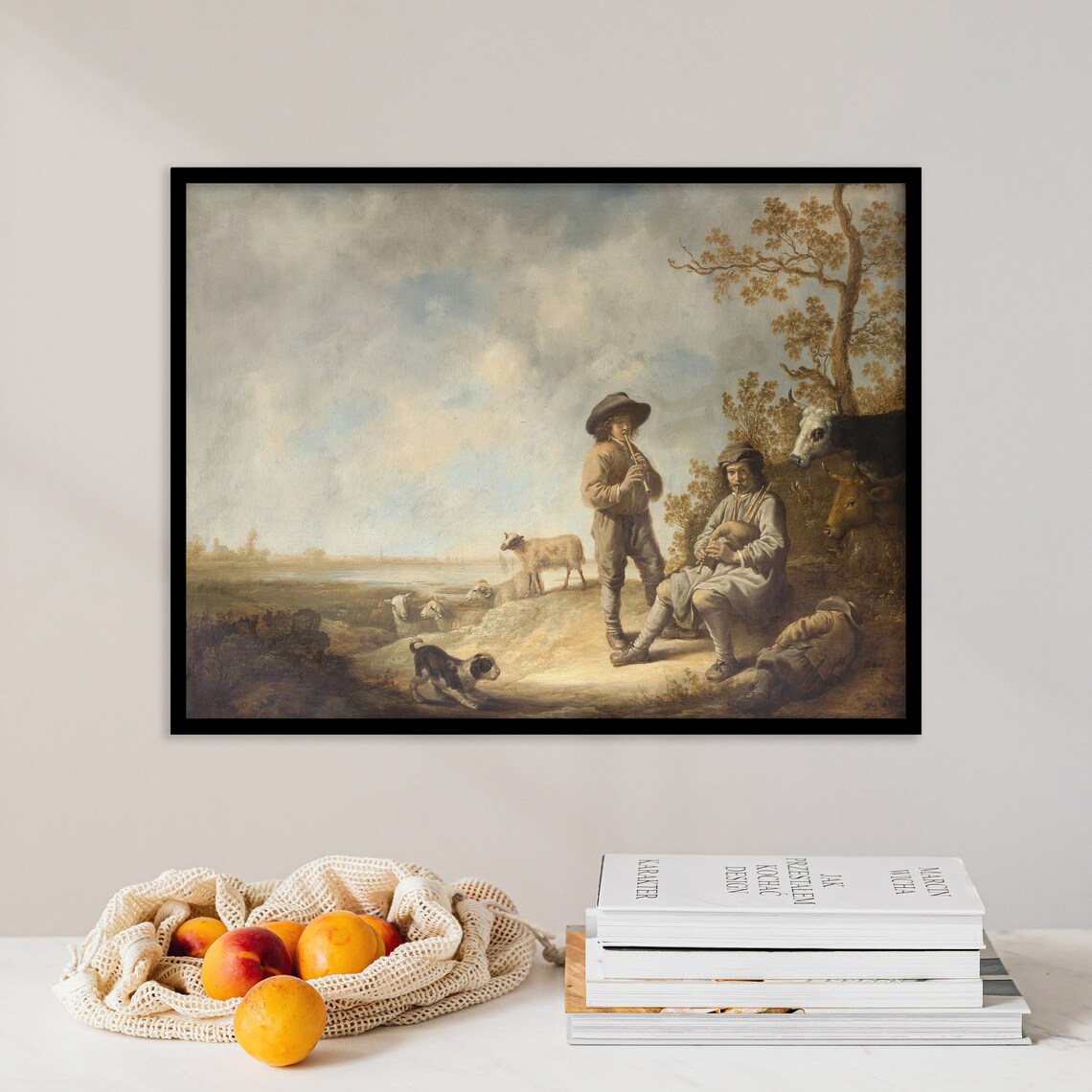 Aelbert Cuyp Piping Shepherds 1643 Pastoral Flock Cattle Poster