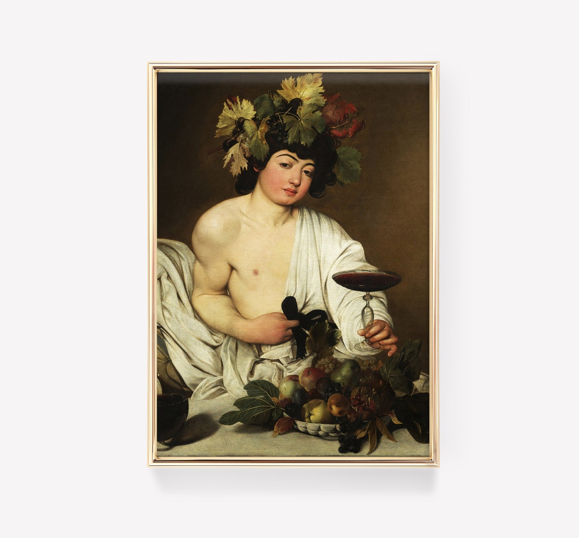 Caravaggio Bacchus Wine God Baroque Masterpiece Vintage Art Print