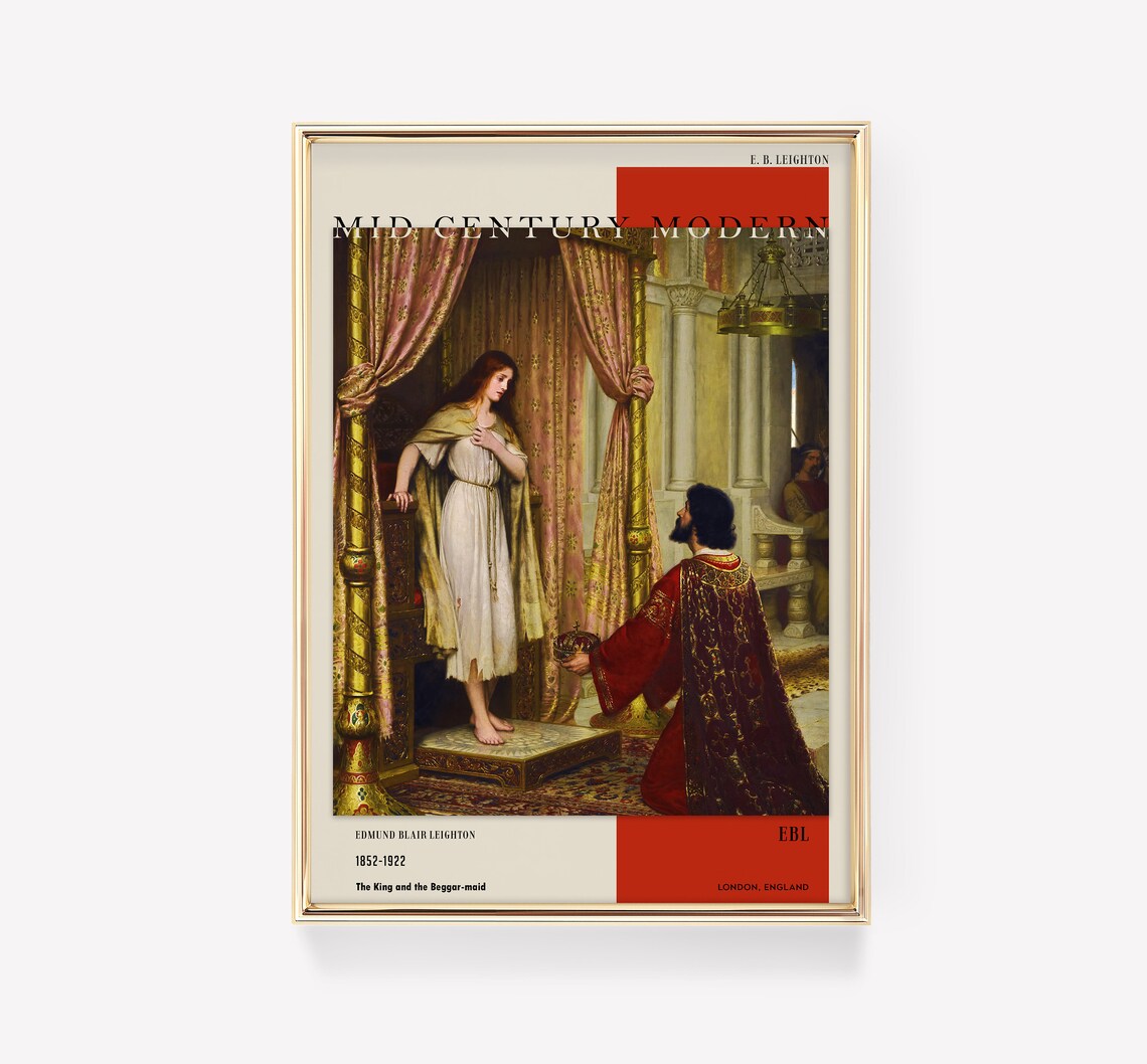 Edmund Blair Leighton King and Beggar Maid Exhibition Poster