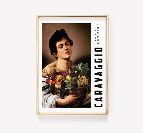 Caravaggio Boy with a Basket of Fruit Modern Exhibition Art Poster