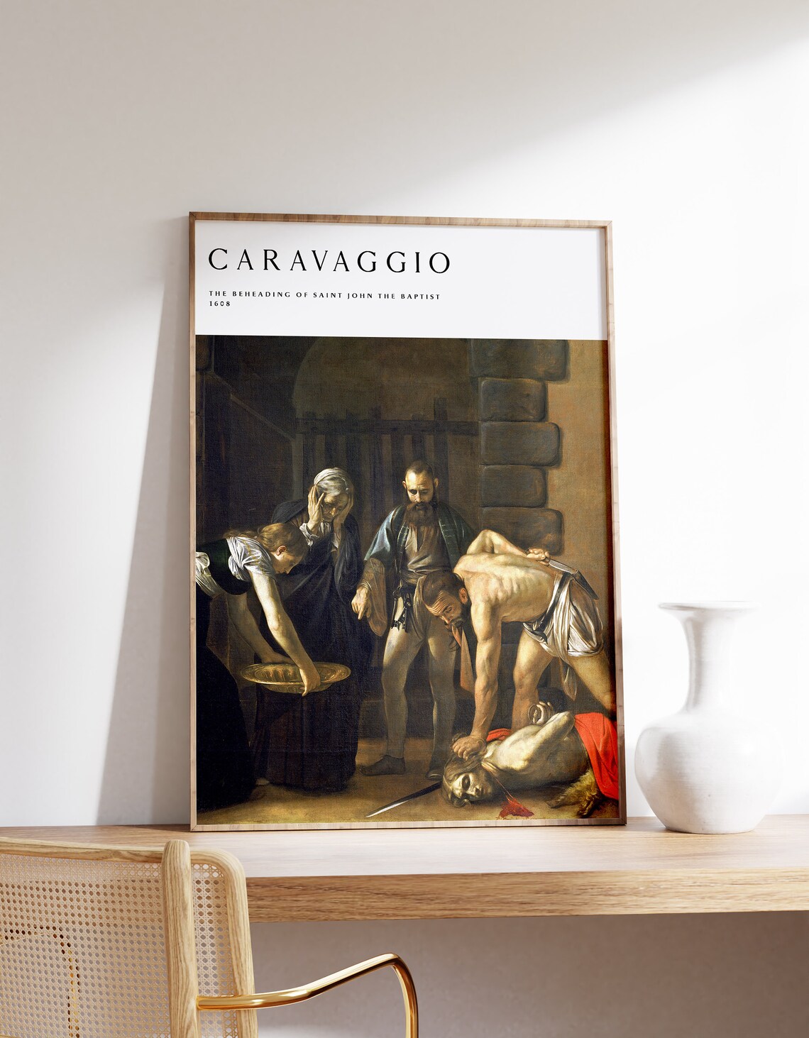 Caravaggio Beheading Of Saint John Baptist 1608 Minimal Poster