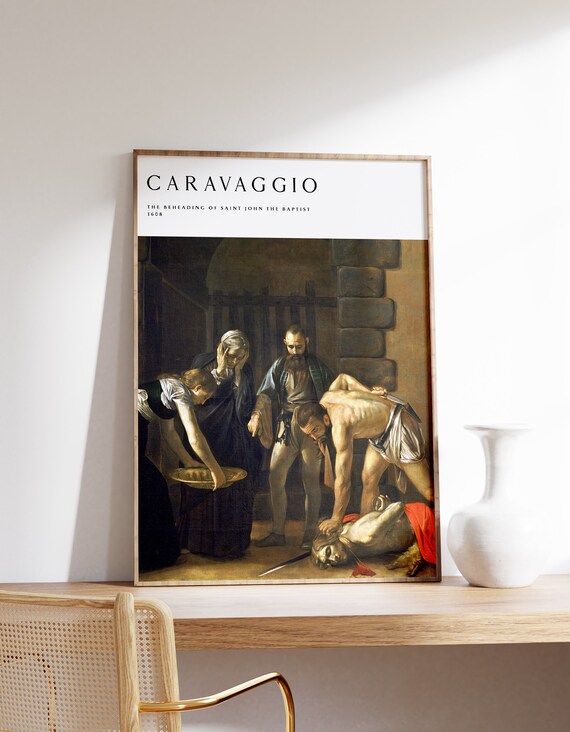 Caravaggio Beheading Of Saint John Baptist 1608 Minimal Poster