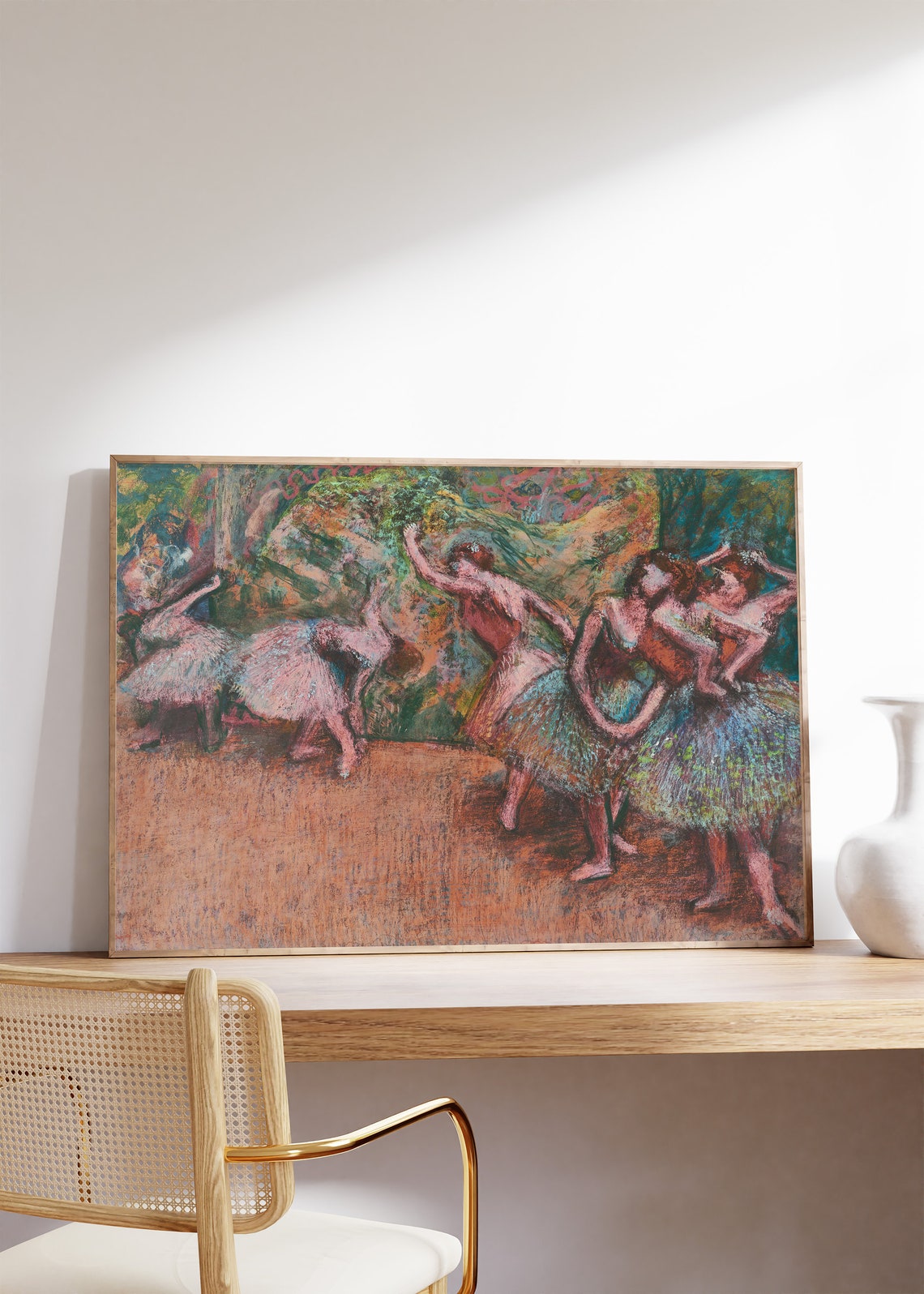 Edgar Degas Ballet Scene 1907 Dancers Pastel Classic Art Poster