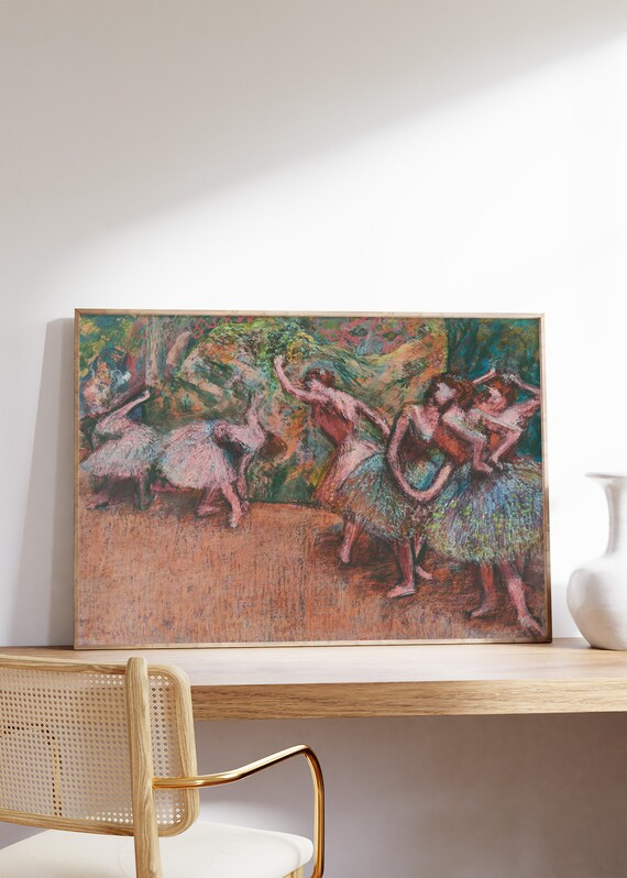 Edgar Degas Ballet Scene 1907 Dancers Pastel Classic Art Poster