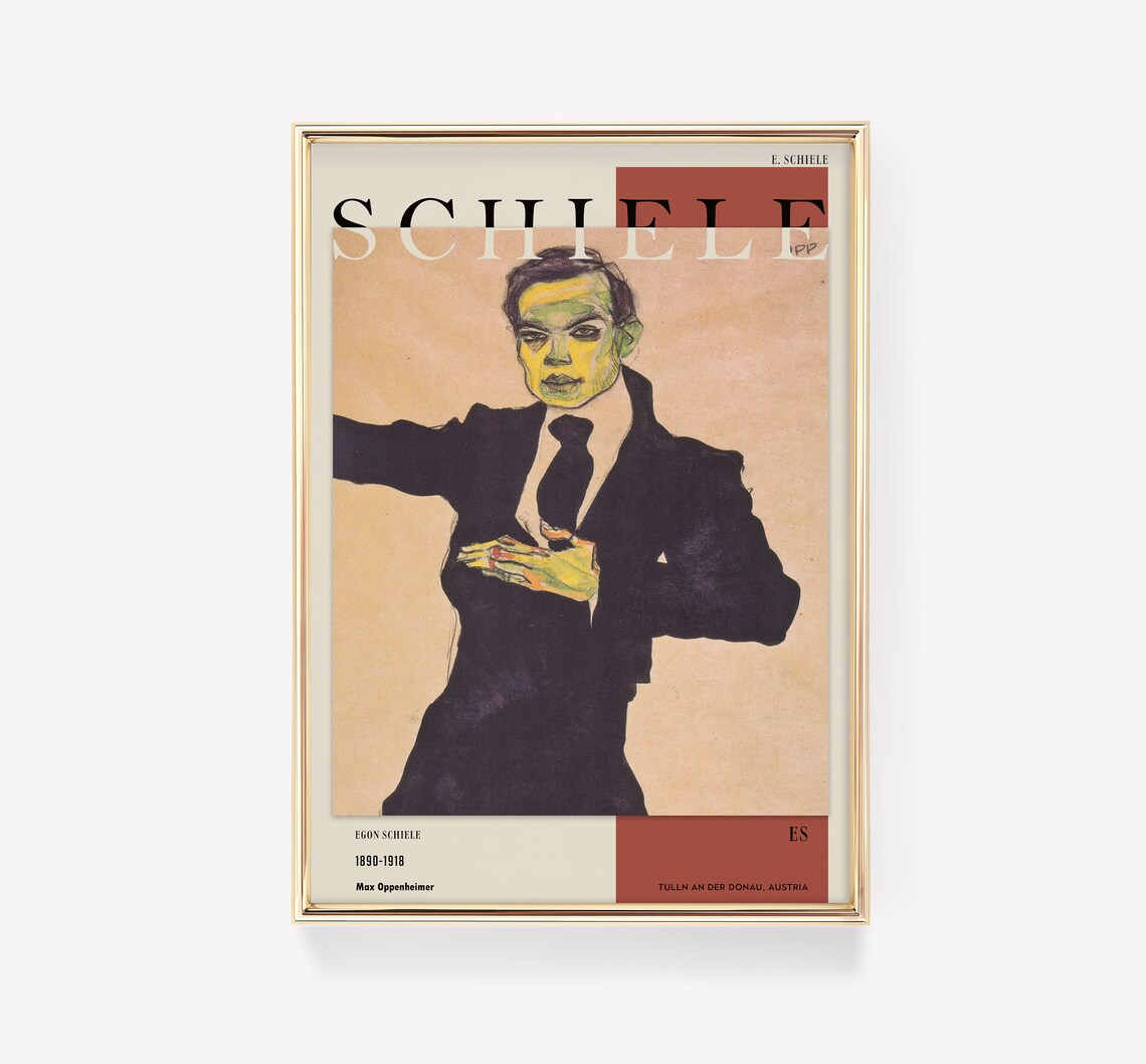 Egon Schiele Exhibition Vintage Poster, Expressionism
