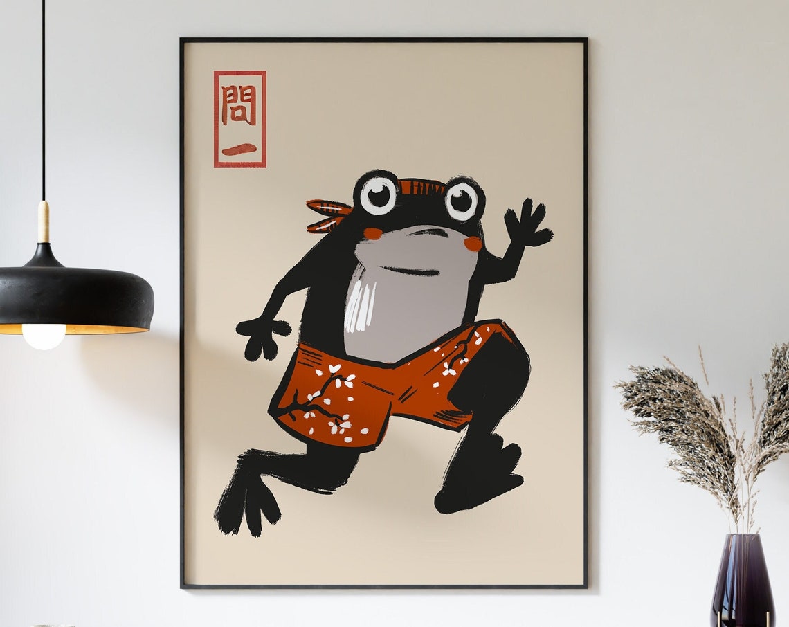 Matsumoto Hoji Art Print Japanese Poster Frog Matsumoto Hoji Vintage Art Print Animal Art Funny Animal Print Gift A1a2a3a4