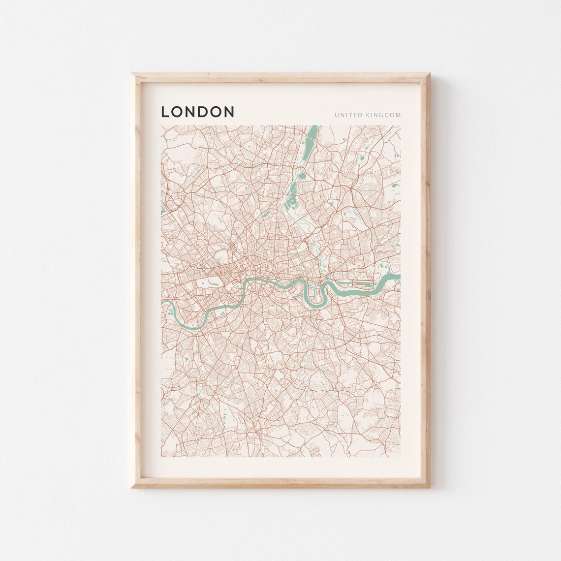 London Map Poster London Poster London Wall Art London Print London Map Print London Travel United Kingdom