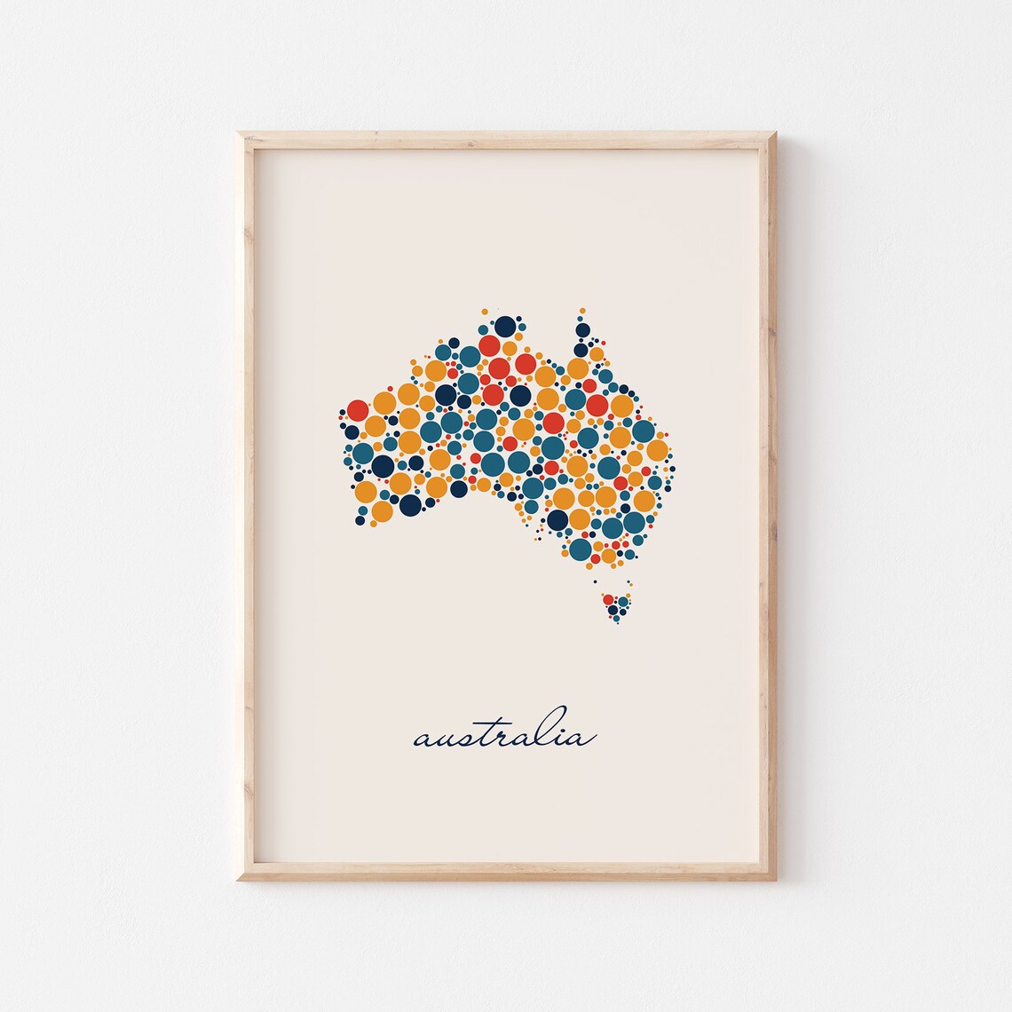 Australia Map Poster, Travel Poster Art Print