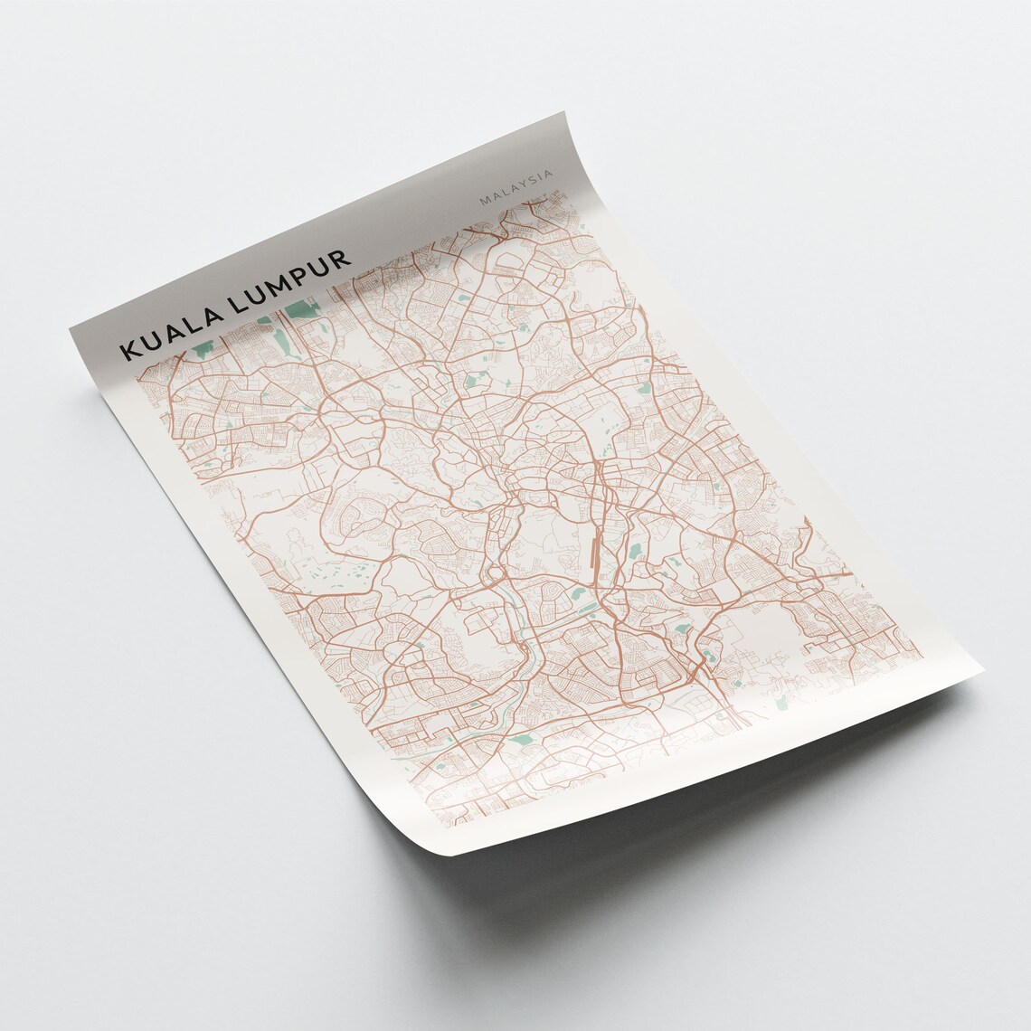 Kuala Lumpur Malaysia Minimalist Street Map City Art Poster Home Decor - Image 2