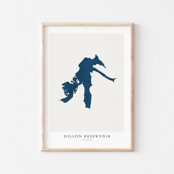 Dillon Reservoir Print Poster Art Lake Wall Map Colorado