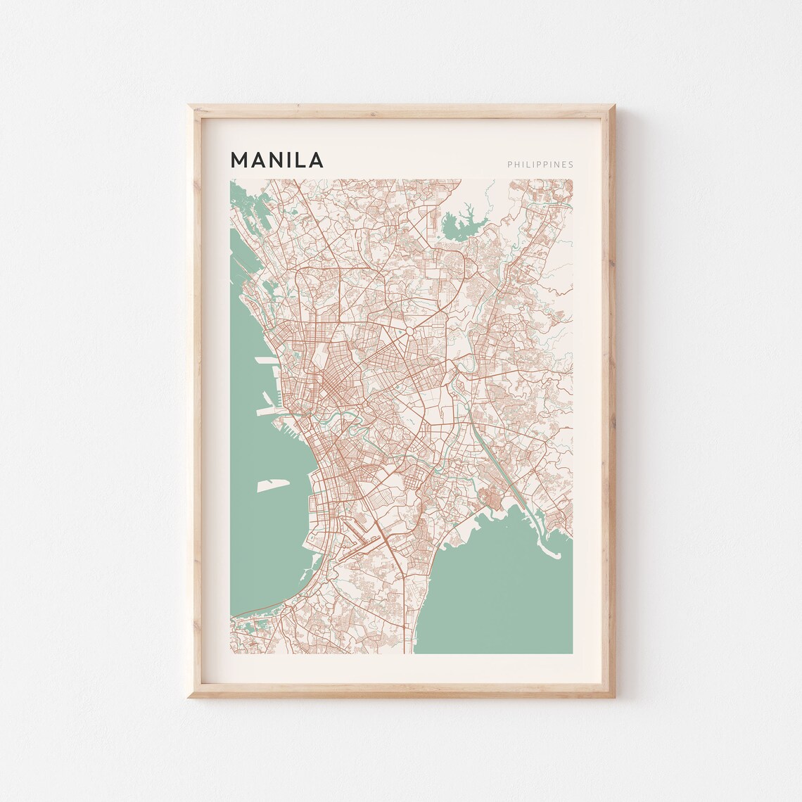 Manila Philippines Minimalist Street Map City Art Poster Home Decor